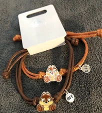 Disney Parks Chip And Dale Friendship Bracelet Set Of 2