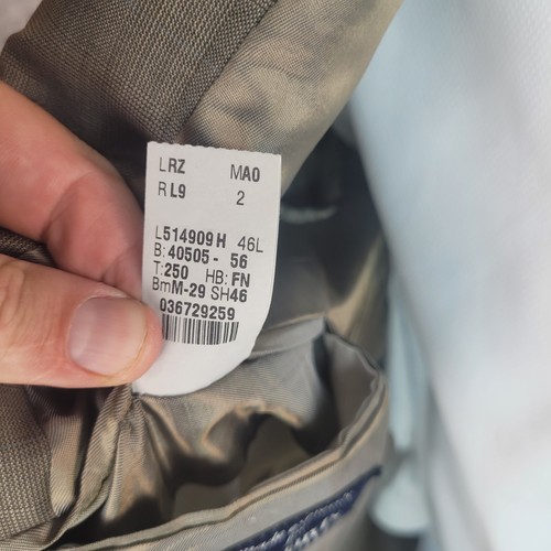 Ralph Lauren Herren Blazer 46 L grau blau kariert reine Laine Wolle Anzug Sakko Defekt - Bild 13 von 14
