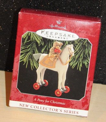 1998 Hallmark Keepsake Christmas Ornament A Pony For Christmas MIB