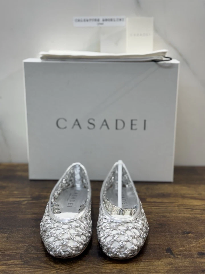 Casadei Ballerina Versilia Argento Luxury Casadei Scarpe Donna 37 - Immagine 2 di 4