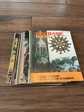 Lot of 25 Vintage 1970s Macrame Pattern Books Plant Hangers Home Decor Weaving