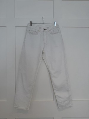 Muji Labo Jeans Men s Washi Denim W31 L30 Tapered Fit Light Cream / White