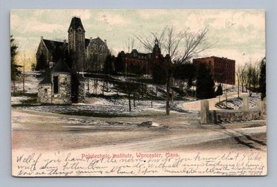 Antique Massachusetts Postcard WORCESTER Polytechnic Institute 1907