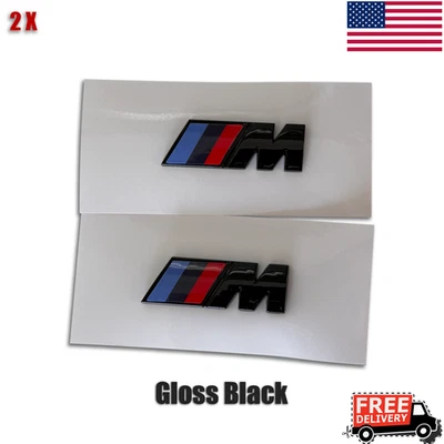 BMW M-Performance Fender Emblem Badge - Gloss Black (2 pack)-NEW - Bild 1 von 2
