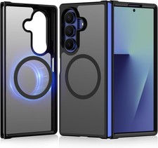 For Samsung Galaxy Z Fold 7 Magnetic Phone Case Matte Back With Hinge Protection