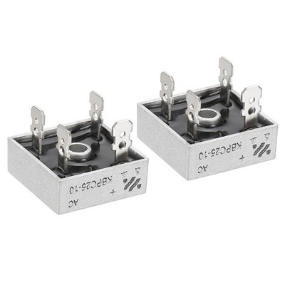 KBPC25-10 Rectifier Diode, 2 Pcs Bridge Rectifier 25A 1000V Diodes, White