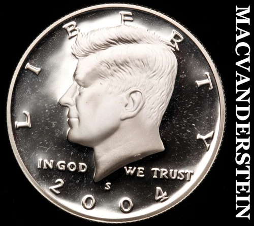 2004-S Silver Kennedy Half Dollar-Choice Gem Proof Lustrous No Reserve #i3994