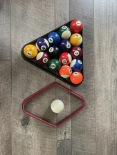 VTG Pool Billiard Ball Set - Full Set - 16 Balls Including Cue Ball & 2 Racks 