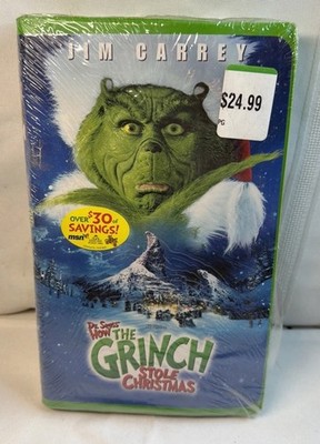 How the Grinch Stole Christmas Movie VHS Green Clamshell NEW SEALED