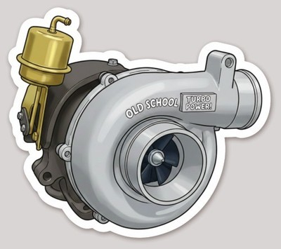 Old school turbo snail sticker, vinyl, 4'' x 3.52''