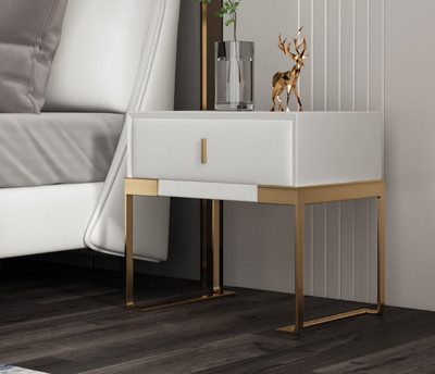 Table de nuit design suspendu SONE à 1 tiroir et 1 niche - Noir brûlé