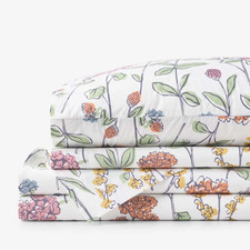 The Company store Garden Mirage Classic Cool Cotton Percale Bed Sheet Set
