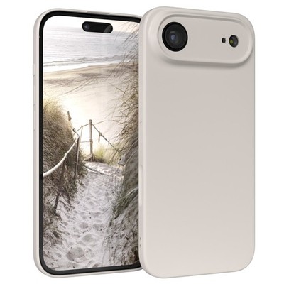 Handyhülle für Apple iPhone Air Silikon Back Cover TPU Schutz Handy Case Grau