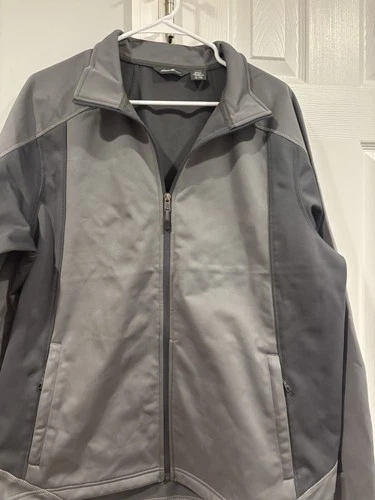Eddie Bauer Gray Soft shell Jacket Mens Large Full Zip NEW - product listing photo