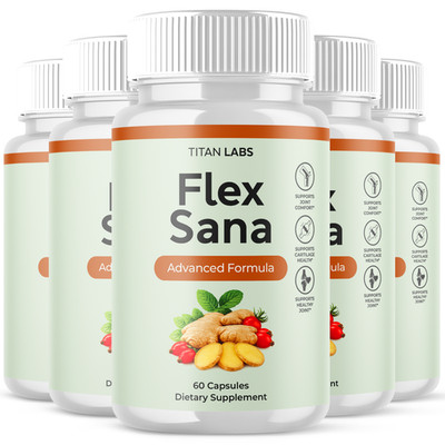 (5 Pack) Flex Sana Advanced Joints & Mobility Support Formula FlexSana 300 Caps