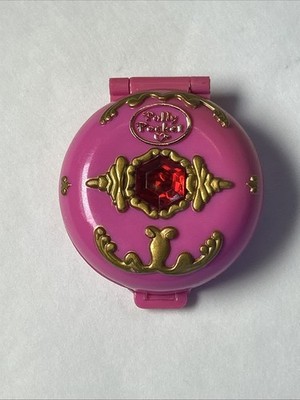 Polly Pocket Compact Ruby Pink Jeweled Palace Playset 1992 Vintage With Chest