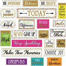 22 Pcs Sweet Confetti Classroom Decor Inspirational Bulletin Board Decoration Mo