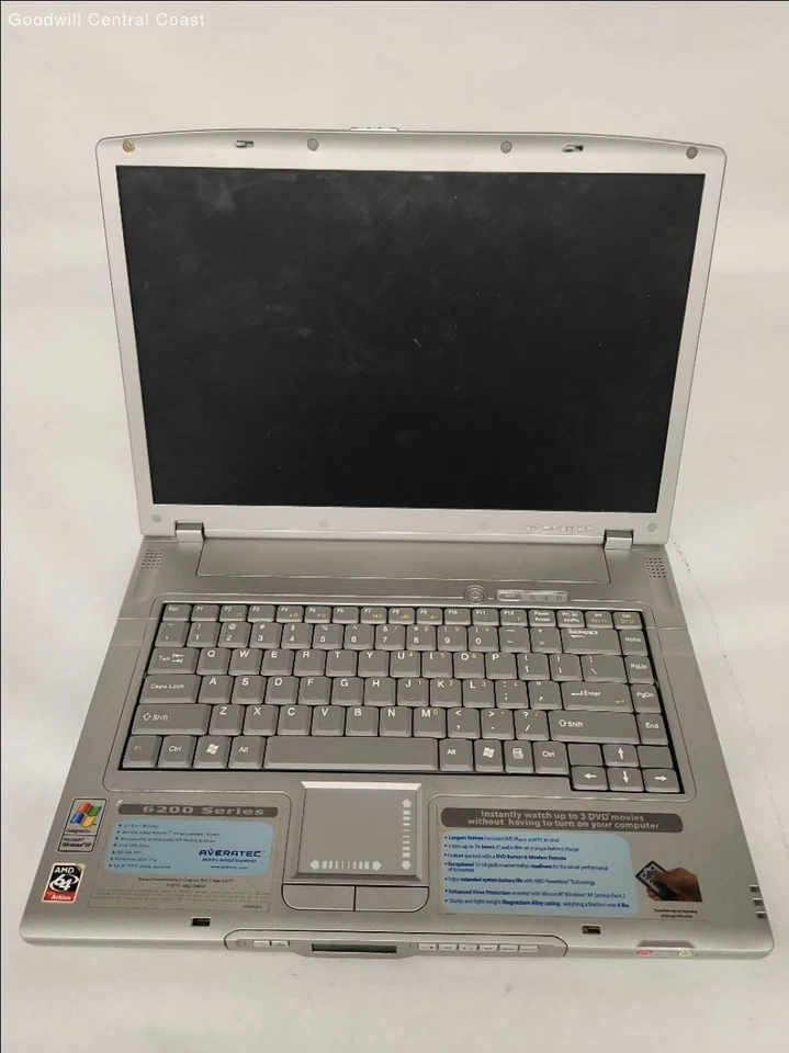 Portátil Averatec 6220 - Para piezas/no funciona Foto 2 de 4