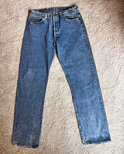 Vintage 1993 Levis 501 Grey Stonewash Jeans Made in USA 36x34 Button Fly 90s