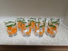 8 Vintage 1987 Anchor Hocking Small Orange Juice Glasses- 3 1/2” Tall