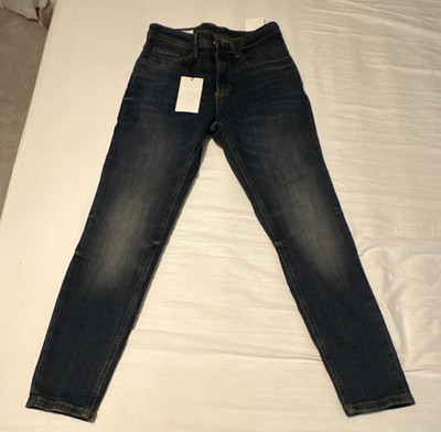Boohoo Skinny Jeans Damen Blau dunkle Waschung Gr. 38 Denim Five-Pocket NWT