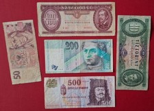 10 Forint 1969 100 Forint 1992 Hungary 200 Korun Slovakia 2002 50 Korun Ceskych
