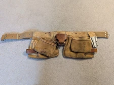 Vintage Nicholas Tool Belt 427 Work Gear Top Grain Cowhide Leather MADE in USA