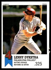 Lenny Dykstra 1991 Panini Canadian Top 15 #4 Phillies MLB READ FREE SHIPPING