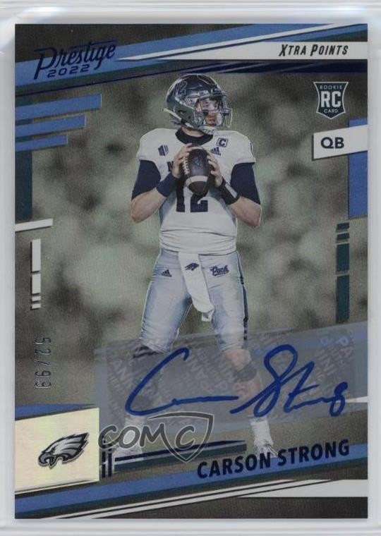 2022 Panini Prestige Rookies /99 Carson Strong #306 Rookie Auto RC 8wm