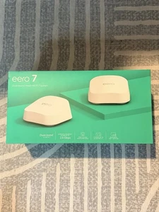 Eero 7 Wi-Fi à double bande Mesh 7 Système (2-Pack) Jusqu'à 2,5 Gbps 4,000 Routeur