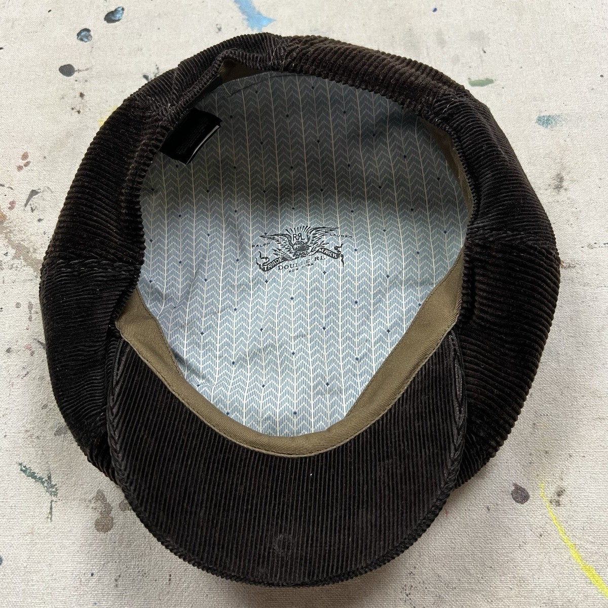 RRL Ralph Lauren Brown Corduroy Newsboy Cap Hat Size Medium