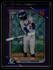 2024 Bowman Chrome #BCP-172 Heriberto Rincon Purple Shimmer Ref /250