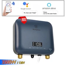 Westinghouse 3500W Tankless Water Heater Electric Instant WiFi & Amazon Alexa