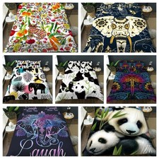 3D Animal Leaves Background Quilt Cover Duvet Cover Comforter set