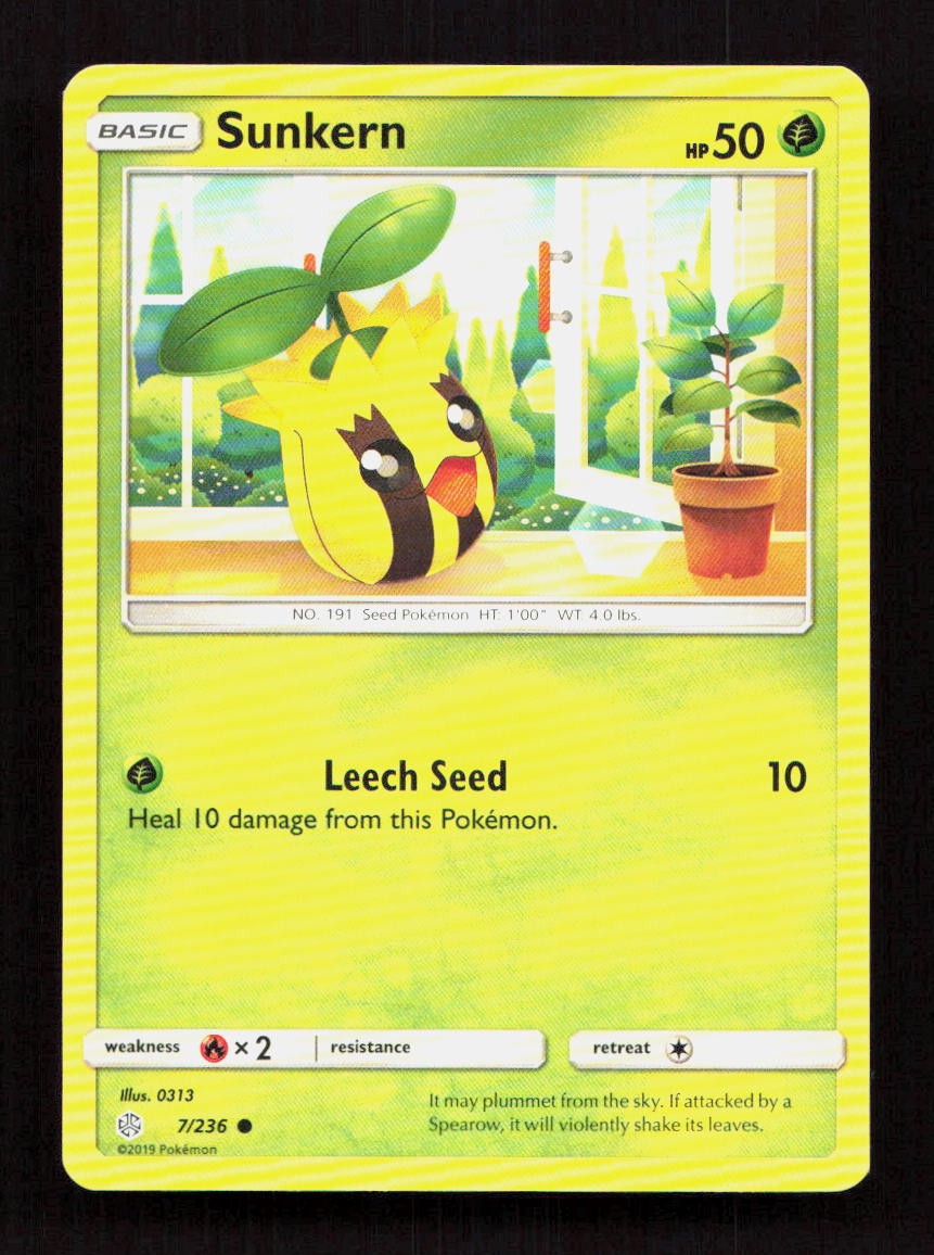 Sunkern 7/236 SM - Cosmic Eclipse Common NM