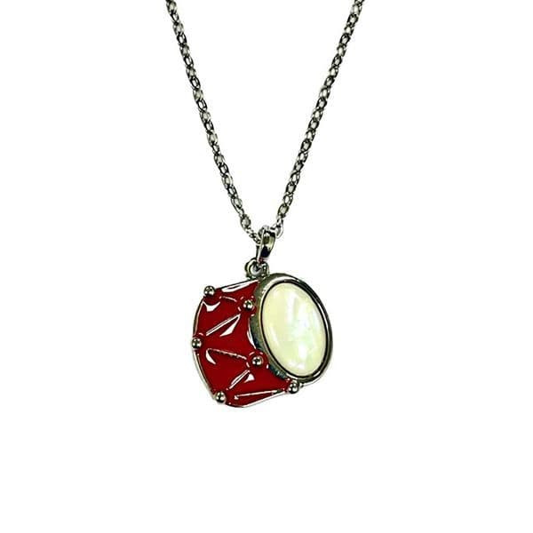 Drum Necklace in Mother of Pearl - Music Gift - Music Jewellery - Drum Gift
