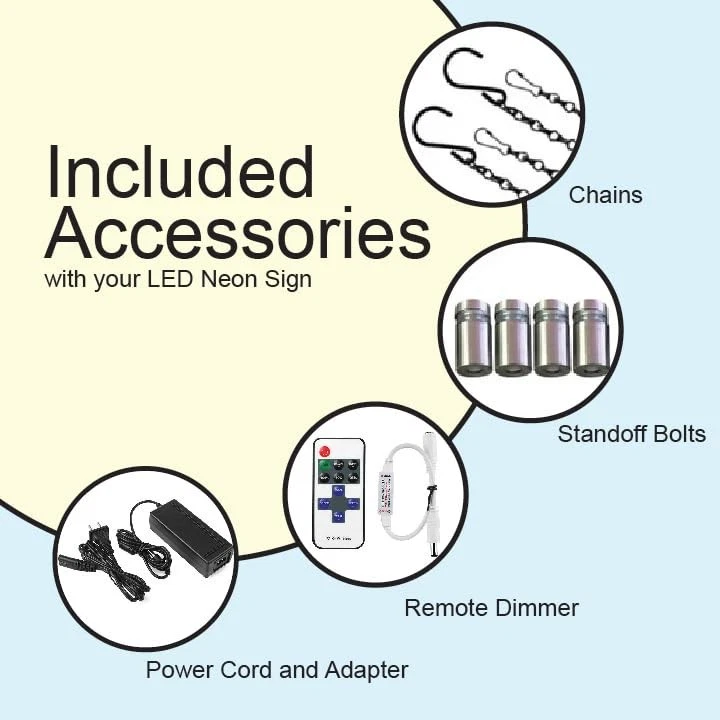 Auto Accessories Sign for Business Displays | LED Flex Neon | 32"W x 13"H x 1"D - Image 4 of 4