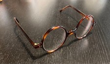 LESCA VINTAGE Oval Eyeglasses Frame Glass Lens Rare Collector 130mm France