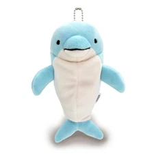 Morisaka Global Mochi Dolphin Light Blue Mini Dolphin Plush Toy Healing Soft to