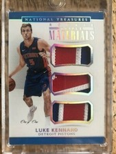 2017 Panini National Treasures Triple Materials One of One Luke Kennard #RTM-13