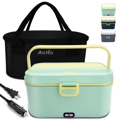 Electric Lunch Box 2L 90W Fast Heating 12V/24V/110V Heated Portable Food Warm...