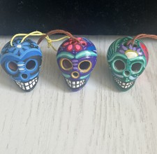 Sugar Skull Day of the Dead Ornament - Green