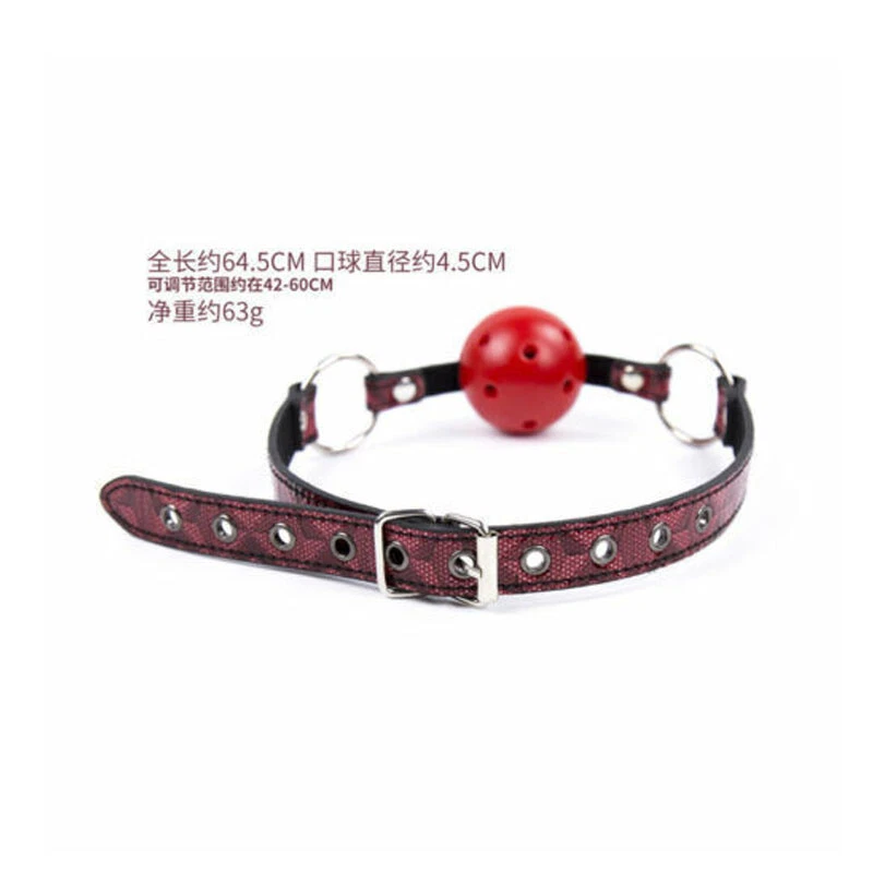 Open mouth Ball Gag with Adjustable Strap Soft Breathable Bondage BDSM Restraint - Image 4 of 4