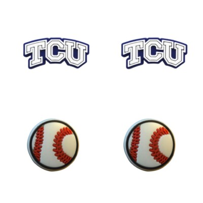 NCAA TCU Horned Frogs Team For Crocs Shoe Charms Jibbitz - 4 Pieces