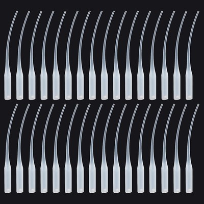 PH PandaHall Glue Tips, 100pcs Plastic Micro-Tips 2.7~3.1'', White-100pcs 