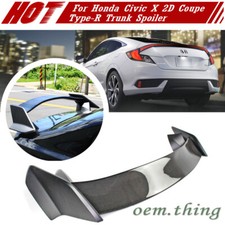 Carbon + Paint Fit FOR Honda Civic 10th 2D R Type Trunk Spoiler Wing 2016up