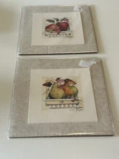 Set Of Two Small Unframed Terry Dreis Watercolor Prints