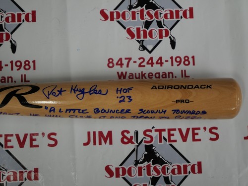 PAT HUGHES SIGNED RAWLINGS BLONDE BAT W/ FINAL CALL & HOF INSCRIPTION JSA COA - Picture 2 of 5