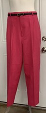 Vintage 1980s Fuschia Pink Tapered High Waisted Trousers W 30 Christy Girl