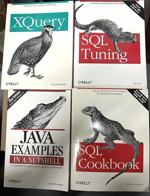 4 O'Reilly Pocket Reference Guide Booklet Lot - JUnit, Perl 5, vi Editor, XML